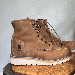 Carhartt women’s Brown Leather Moc toe Boots
